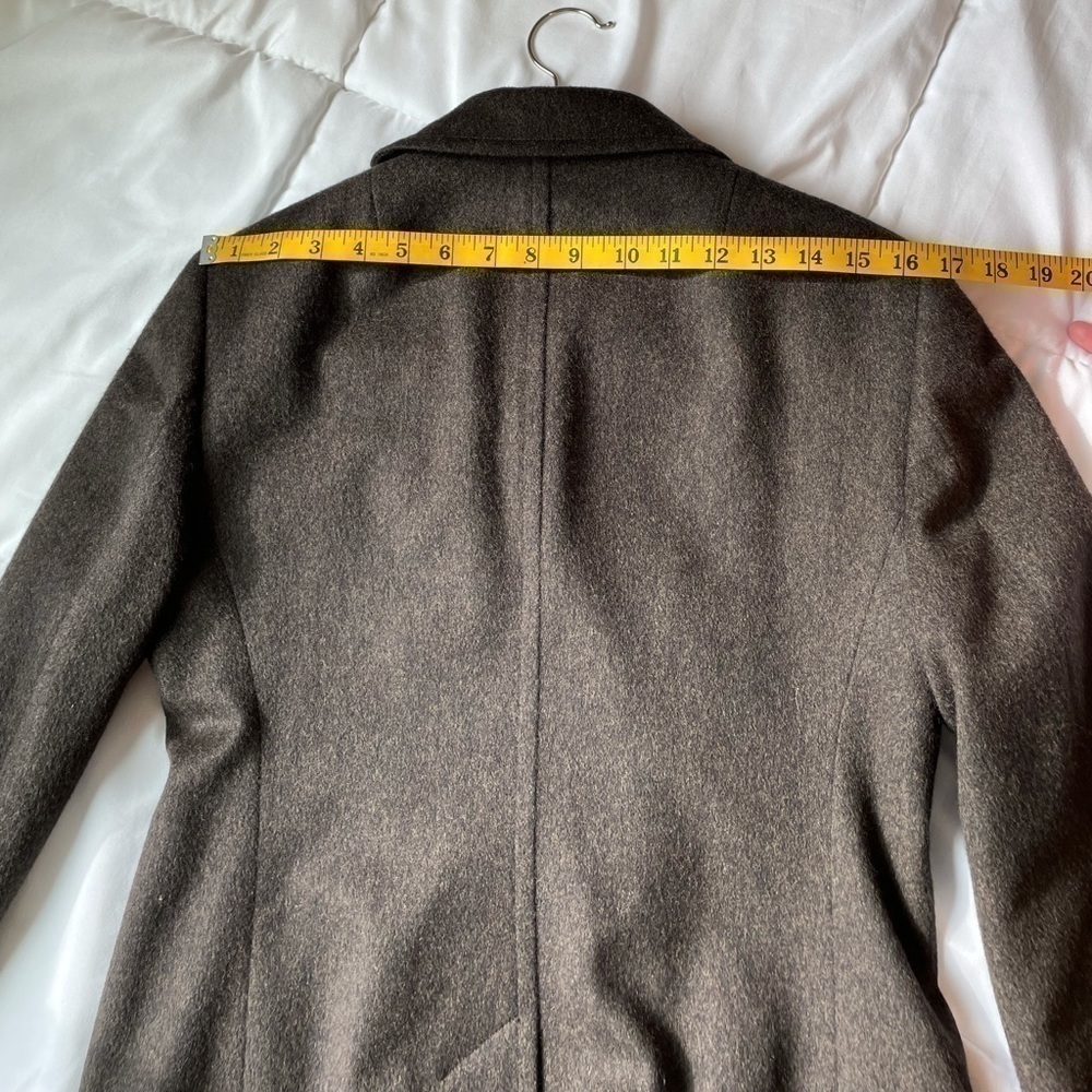 AKRIS PUNTO Wool Angora blend Brown Double Breasted Coat size 4 - Picture 15 of 15
